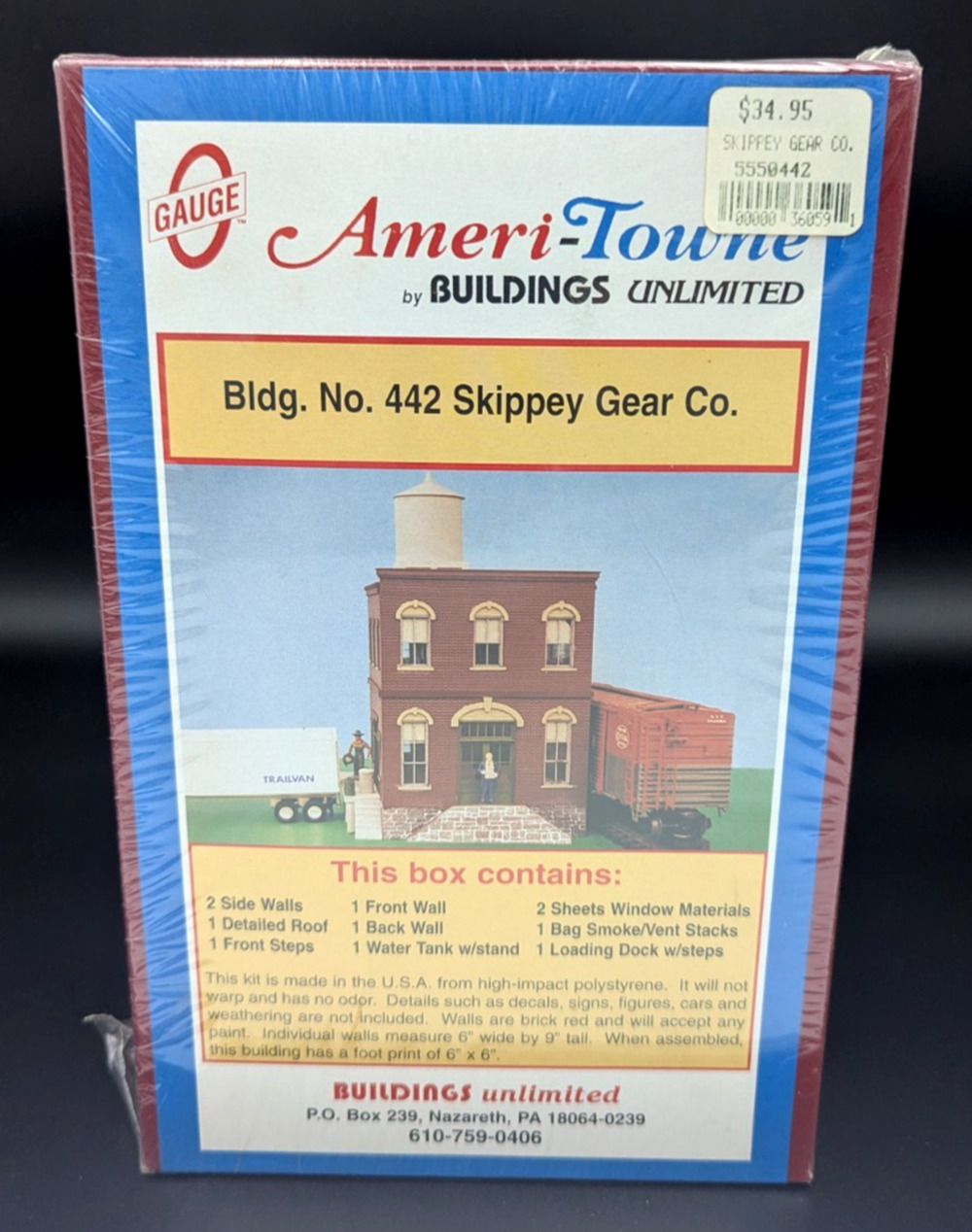 Ameri-Towne O Gauge Building No. 442 Skippy Gear Co. Railroading